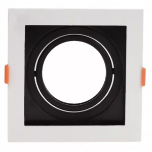 Spot de Embutir Flea Quadrado PAR20 13x13x4,3cm Policarbonato Branco e Preto – Nordecor 6192