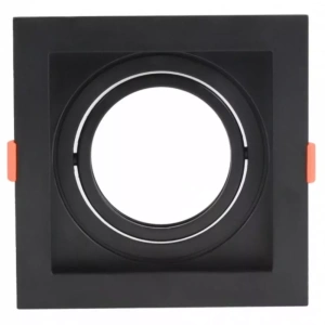 Spot de Embutir Flea Quadrado AR70 13x13x4,2cm Policarbonato Preto – Nordecor 6197