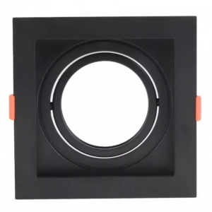 Spot de Embutir Flea Quadrado AR111 17x17x4,35cm Policarbonato Preto – Nordecor 6200