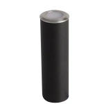 Embutido de Solo Chão LED Rani Redondo Externo 3000K 0,5W Bivolt Ø2,5x8cm Aço Inox e Policarbonato Preto - Nordecor 6150