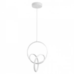 Pendente LED Luba 3000K 36W Bivolt Ø30x40cm Alumínio Branco - Nordecor 2172