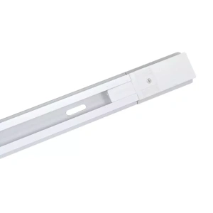 Trilho Eletrificado de Sobrepor Com Canaleta – 1 Metro Metal e Policarbonato Branco – Nordecor 6054