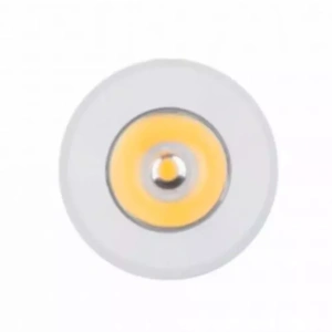 Spot de Embutir LED Elysa Redondo Mini 3000K 1W Bivolt Ø3,1cm Alumínio e PVC Branco – Nordecor 6001