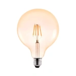 Lâmpada LED Globo G125 Filamento E27 Âmbar 2400K 4W Bivolt - Nordecor 1051