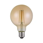 Lâmpada LED Globo G125 Filamento E27 Âmbar 2500K 6W Bivolt - Nordecor 1075