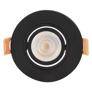 Spot de Embutir Plano Redondo Mini Dicroica Ø7,5×2,6cm Policarbonato Preto – Nordecor 6277