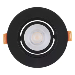 Spot de Embutir Plano Redondo Dicroica PAR16 Ø10,2×2,5cm Policarbonato Preto – Nordecor 6279