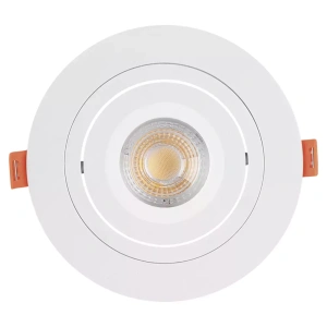 Spot de Embutir Plano Redondo PAR20 Ø13×2,7cm Policarbonato Branco – Nordecor 6280