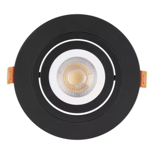 Spot de Embutir Plano Redondo PAR20 Ø13×2,7cm Policarbonato Preto – Nordecor 6281