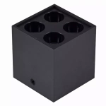 Spot de Sobrepor LED Powerus 4 Focos IRC 90 3000K 8W Bivolt 7,1x6,6x6,6cm Alumínio Preto - Nordecor 6386