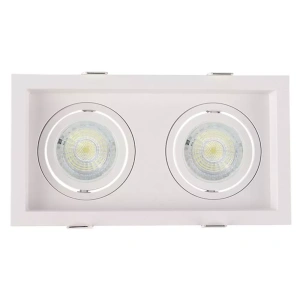 Spot de Embutir Flea Duo Dicroica PAR16 19×10,6cm Alumínio Branco – Nordecor 6331