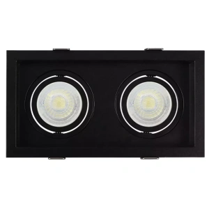 Spot de Embutir Flea Duo Dicroica PAR16 19×10,6cm Alumínio Preto – Nordecor 6332