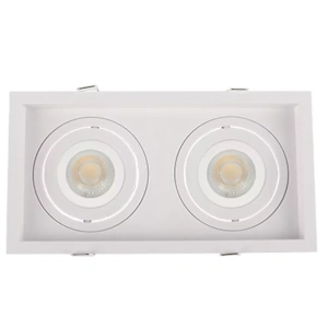 Spot de Embutir Flea Duo PAR20 24,5×13,4cm Alumínio Branco – Nordecor 6333