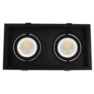 Spot de Embutir Flea Duo PAR20 24,5×13,4cm Alumínio Preto – Nordecor 6334
