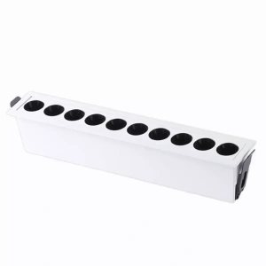 Spot de Embutir LED Powerus 10 Focos IRC 90 3000K 20W Bivolt 28×4,5x5cm Alumínio Branco – Nordecor 6377