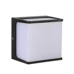 Arandela de Parede LED Elion Quadrado Externo 3000K 8W Bivolt 12x12x9,2cm Policarbonato Preto - Nordecor 2464