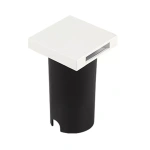 Embutido de Solo Chão LED Eran Quadrado Facho Duplo Externo 3000K 1W Bivolt 5,5x5,5x9cm Policarbonato Branco - Nordecor 6409