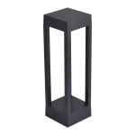 Poste Balizador LED Zean Retangular Externo 3000K 10W Bivolt 40x12x12cm Alumínio Preto - Nordecor 2683