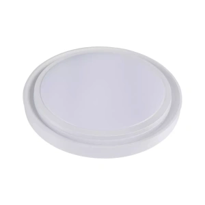 Plafon de Sobrepor LED Zony Redondo Dimerizável 3000K/ 4000K/ 6500K Multitemperatura 36W Bivolt Ø50x7cm Metal e Policarbonato Branco – Nordecor 2669
