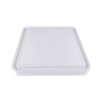 Plafon de Sobrepor LED Zony Quadrado Dimerizável 3000K/ 4000K/ 6500K Multitemperatura 36W Bivolt 50x50x7cm Metal e Policarbonato Branco - Nordecor 2671