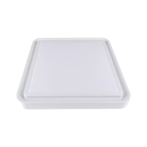 Plafon de Sobrepor LED Zony Quadrado Dimerizável 3000K/ 4000K/ 6500K Multitemperatura 36W Bivolt 50x50x7cm Metal e Policarbonato Branco – Nordecor 2671