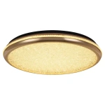 Plafon de Sobrepor LED Redondo 3000K 50W Bivolt Ø58cm Metal e Acrílico Ouro - Nordecor 2745