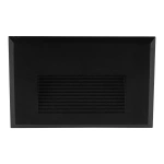 Balizador de Embutir LED Maja Retangular Externo 3000K 2W Bivolt 7,5x11,5cm Policarbonato Preto - Nordecor 2660
