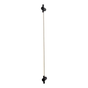 Arandela de Parede LED Lina Facho Direcionável, Com Sistema de Encaixe 3000K 13W Bivolt 100x8cm Alumínio e Silicone Preto – Nordecor 2747