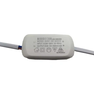 Fonte Driver Powerus Para Spot 250mA 4W Plástico Branco – Nordecor 6402