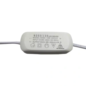 Fonte Driver Powerus Para Spot 430mA 18W Plástico Branco – Nordecor 6405