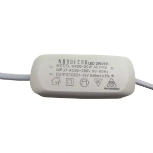 Fonte Driver Powerus Para Spot 540mA 20W Plástico Branco – Nordecor 6406