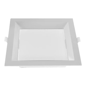 Painel Luminária de Embutir LED Kais Quadrado 3000K 12W Bivolt 17,6×17,6×4,3cm Policarbonato Branco – Nordecor 4188