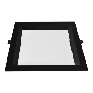 Painel Luminária de Embutir LED Kais Quadrado 3000K 18W Bivolt 22x22x4,3cm Policarbonato Preto – Nordecor 4211