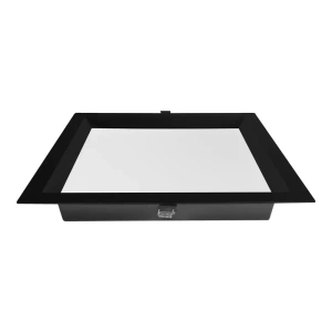 Painel Luminária de Embutir LED Kais Quadrado 4000K 24W Bivolt 29,5×29,5×4,3cm Policarbonato Preto – Nordecor 4215