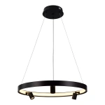 Pendente LED Lilla Redondo 3000K 48W Bivolt Ø60cm Alumínio e Silicone Preto - Nordecor 2539