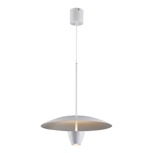 Pendente LED Abbie Redondo 3000K 10W Bivolt Ø40cm Alumínio Branco - Nordecor 2571
