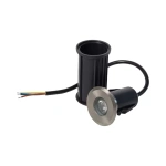 Embutido de Solo Chão LED Mies Cilíndrico Externo 3000K 2W Bivolt Ø5,2x8cm Alumínio Preto - Nordecor 6480