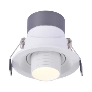 Spot de Embutir LED Lova Redondo Ângulo Ajustavel - 15°-60° 2700K 5W Bivolt Ø7,5x7cm Alumínio Branco - Nordecor 6450