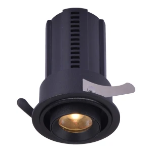 Spot de Embutir LED Aiva Cilíndrico Retrátil IRC >97 2700K 7W Bivolt Ø3,5x6,5cm Alumínio Preto - Nordecor 6455