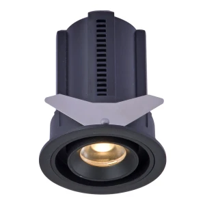 Spot de Embutir LED Aiva Cilíndrico Retrátil IRC >97 2700K 12W Bivolt Ø4,6×7,5cm Alumínio Preto – Nordecor 6457