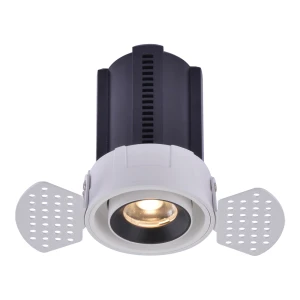 Spot de Embutir LED Aiva No Frame Cilíndrico Retrátil IRC >97 2700K 12W Bivolt Ø4,7×7,5cm Alumínio Branco – Nordecor 6460