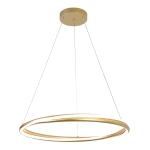 Pendente LED Euni 3000K 56W Bivolt 200xØ60cm Alumínio e Silicone Dourado e Fosco - Nordecor 2871