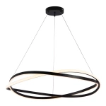 Pendente LED Euni Odi 3000K 77W Bivolt 200xØ80cm Alumínio e Silicone Preto - Nordecor 2875