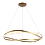 Pendente LED Euni Odi 3000K 77W Bivolt 200xØ80cm Alumínio e Silicone Dourado e Fosco - Nordecor 2876
