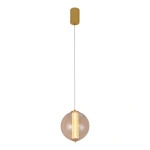 Pendente LED Janni 3000K 14W Bivolt 200xØ22cm Alumínio Dourado e Fosco - Nordecor 2886