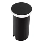 Embutido de Solo Chão LED Siva Redondo Externo 3000K 1W Bivolt Ø5x8,5cm Policarbonato Preto - Nordecor 6580