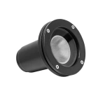 Embutido de Solo Chão Underslim Redondo Externo Ø10,5x11cm Alumínio Preto - Incolustre 701.01