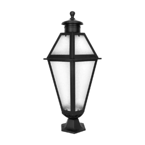 Luminária Bella Itália Para Poste de Luz Externo 52x25x25cm Ferro e Vidro – Incolustre 1815P