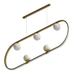 Pendente LED Elo 3000K 14W Bivolt 40x120x10cm Alumínio e Vidro - Incolustre ELO 120/5A A