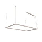 Pendente LED Risk Retrato 9035022341 Retangular 4000K 58W Bivolt 150x15cm Metal e Policarbonato - Bella Italia PE14303